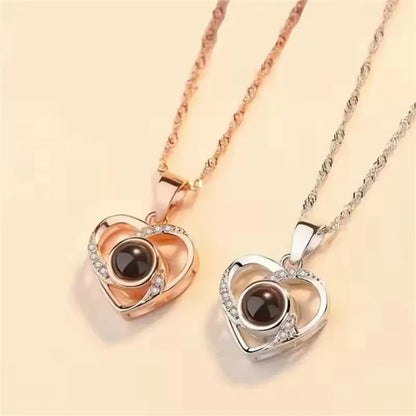 Personalized Heart Necklace with Photo – Romantic Projection Necklace for Valentine’s Day